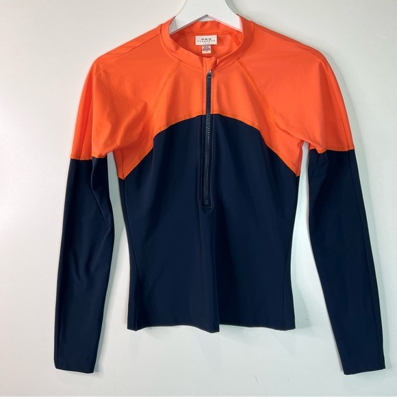 Flagpole Swim Zip Front Long Sleeve Shirt Rash Guard Size Small - Picture 3 of 8